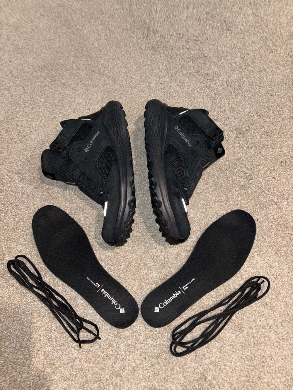 Columbia Benson Black Trail Hiking Shoes with Removable Insoles
